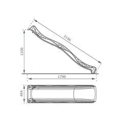 Punainen liukumäki 220 cm 4IQ hinta ja tiedot | Liukumäet | hobbyhall.fi