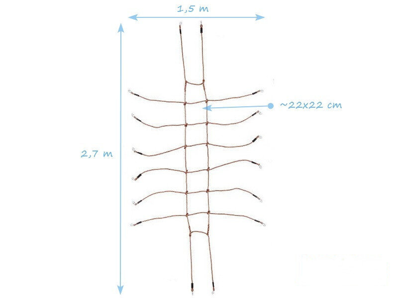 Kiipeilyverkko leikkikentille 1,50 x 2,70 m 4IQ hinta ja tiedot | Liukumäet | hobbyhall.fi