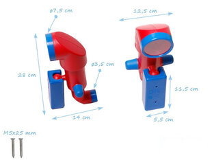 Periskooppi leikkikentille XL (punainen ja sininen) 4IQ hinta ja tiedot | Lasten leikkimökit ja -teltat | hobbyhall.fi