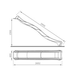 Keltainen liukumäki 4IQ, 290 cm hinta ja tiedot | Liukumäet | hobbyhall.fi