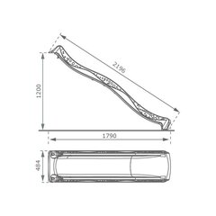 Dia 4IQ, tummanvihreä, 220 cm hinta ja tiedot | Liukumäet | hobbyhall.fi