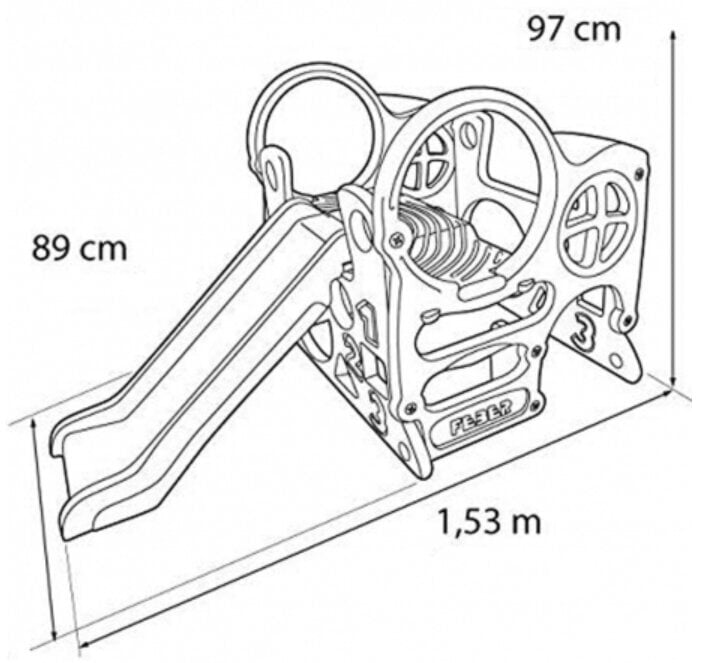 Leikkipaikka liukumäellä Feber hinta ja tiedot | Lasten leikkimökit ja -teltat | hobbyhall.fi