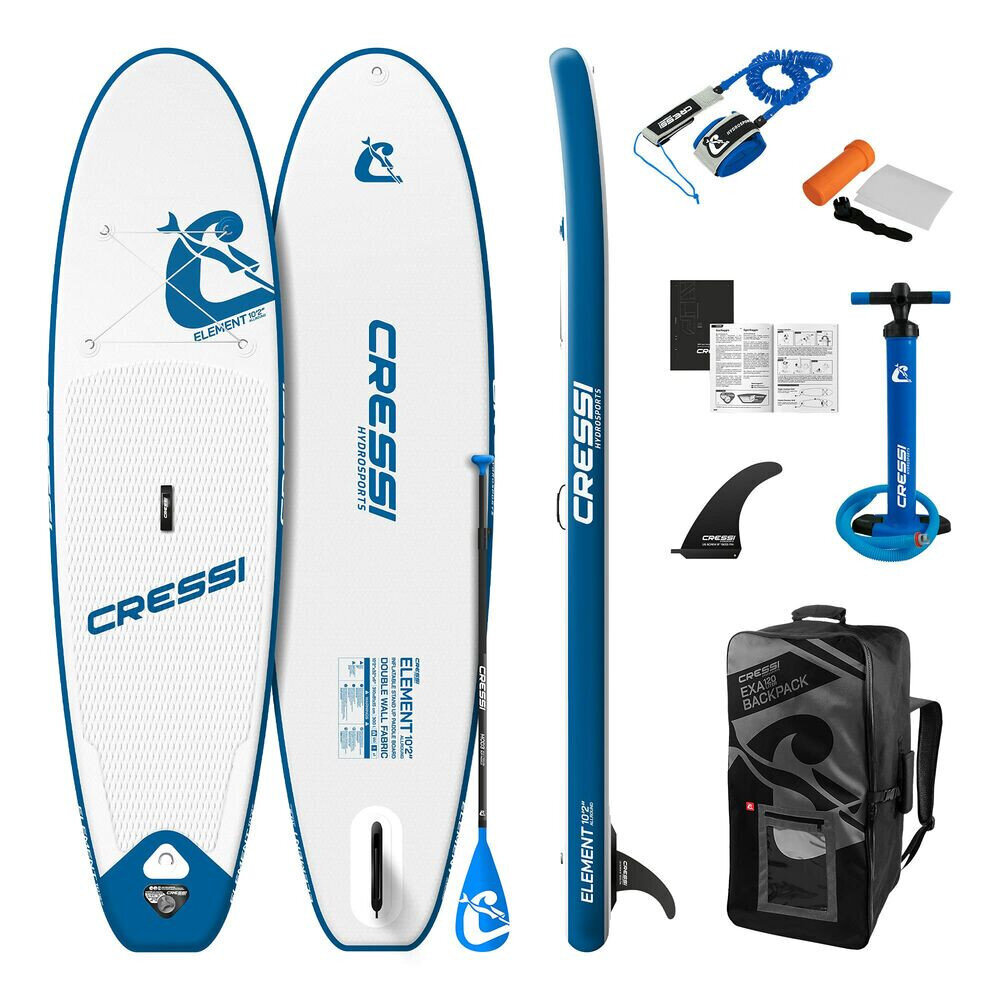 Board Paddle Surf Cressi-Sub Element 10,2" NA001032 Valkoinen hinta ja tiedot | Hiekkalelut ja rantalelut | hobbyhall.fi