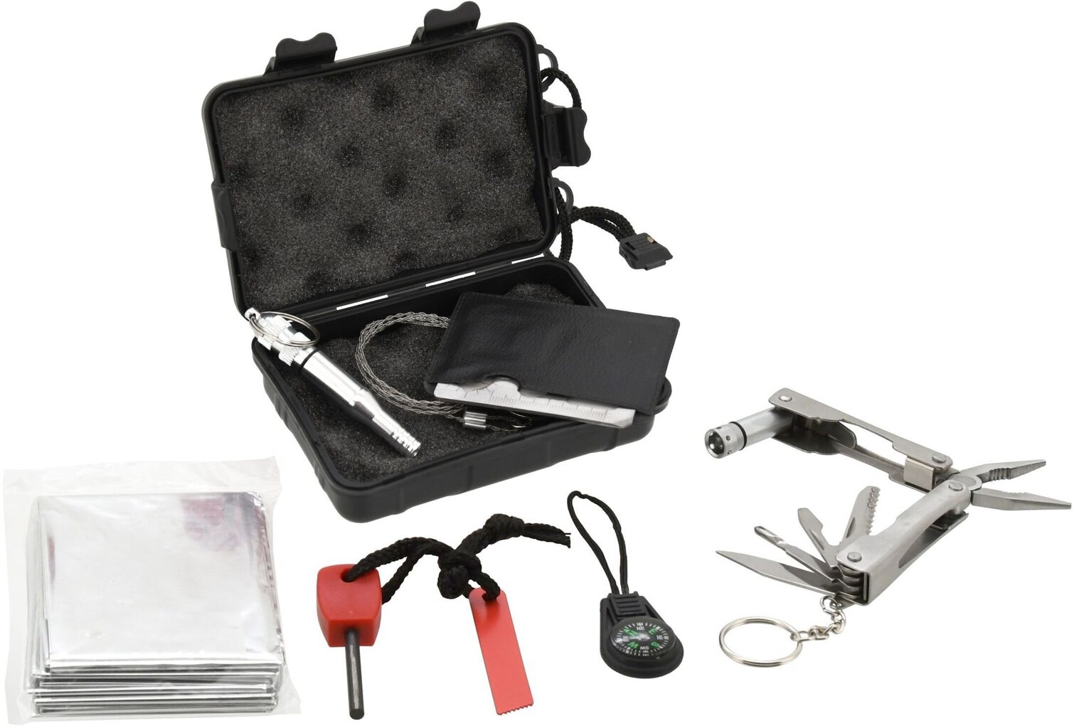 Survival Kit Cattara SOS, 8 kpl hinta ja tiedot | Monitoimityökalut ja veitset retkeilyyn | hobbyhall.fi