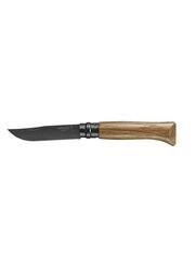 Opinel-veitsi nro 8 mustalla terällä ja Black Oak -kahvalla hinta ja tiedot | Monitoimityökalut ja veitset retkeilyyn | hobbyhall.fi