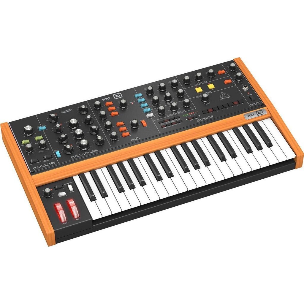 Syntetisaattori Behringer Poly D, musta, ruskea hinta ja tiedot | Kosketinsoittimet | hobbyhall.fi