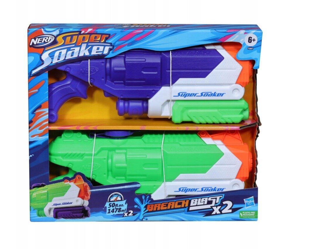 Vesipistooli, Nerf, Super Soaker Breach Blast 2 hinta ja tiedot | Hiekkalelut ja rantalelut | hobbyhall.fi