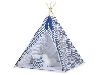 Tipi-teltta lapsille matolla Bobono, sininen hinta ja tiedot | Bobono Lapset | hobbyhall.fi