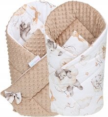 Kaksipuolinen vauvan kirjekuori - viltti Babymam, 80x80 cm, beige/valkoinen hinta ja tiedot | Vauvan tyynyt ja peitot | hobbyhall.fi