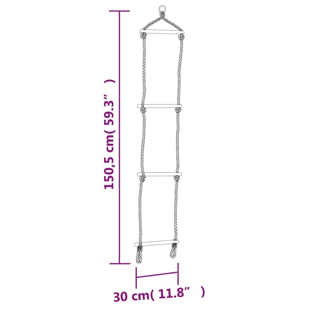 Keinu köysitikkailla, 37x15cm, sininen hinta ja tiedot | Keinut | hobbyhall.fi