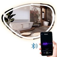 LED anti-fog seinäpeili Bluetooth-toiminnolla, 70x100cm hinta ja tiedot | Kylpyhuonepeilit | hobbyhall.fi