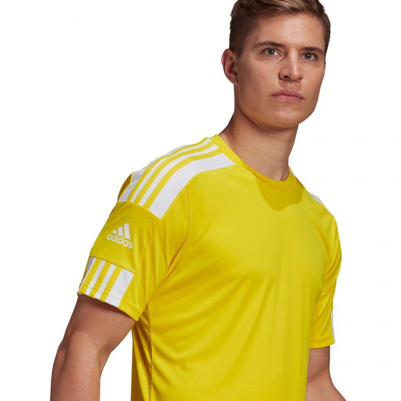 Miesten jalkapallopaita Adidas Squadra 21 GN5728, keltainen hinta ja tiedot | Jalkapallovaatteet ja -varusteet | hobbyhall.fi