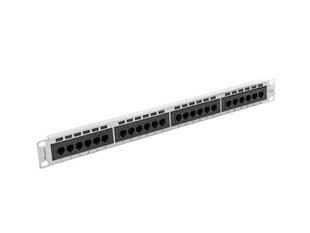 Lanberg Patch panel 24 portti 1U cat.6 UTP harmaa PPU6-1024-S hinta ja tiedot | Koteloiden lisätarvikkeet | hobbyhall.fi