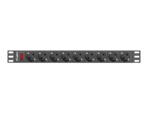 LANBERG RACK VIRTALISTA 19&quot; PDU 1U 9X SHUKO hinta ja tiedot | Koteloiden lisätarvikkeet | hobbyhall.fi