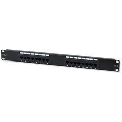 Kytkinpaneeli Techly 1U UTP 16x RJ45 Cat6, musta hinta ja tiedot | Komponenttien lisätarvikkeet | hobbyhall.fi