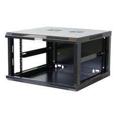 Riippuva palvelinkaappi Intellinet 6U 600x450 19", lasiovet, koottu, musta hinta ja tiedot | Koteloiden lisätarvikkeet | hobbyhall.fi