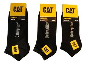 Lyhyet miesten sukat Cat AV49, mustat, 3 paria hinta ja tiedot | Miesten sukat | hobbyhall.fi