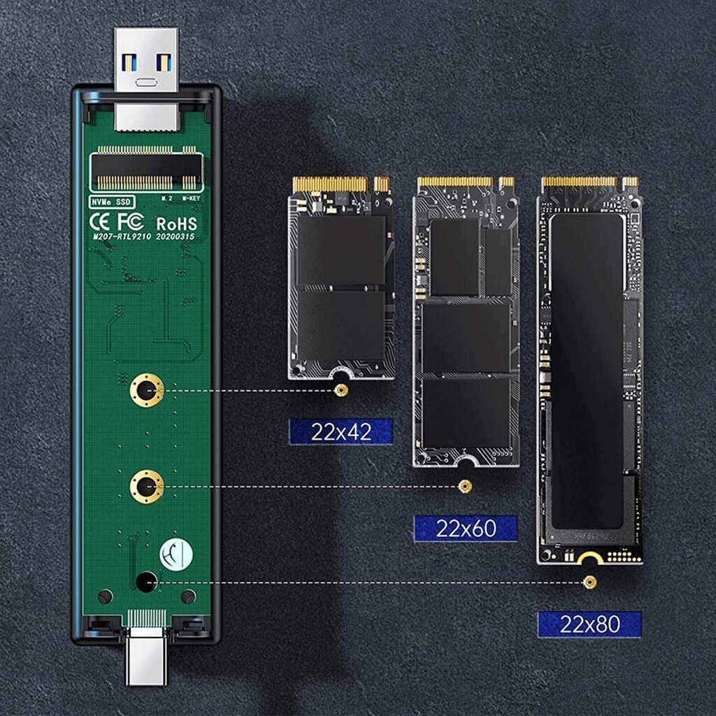 Reagle SSD 2 in 1 NVME PCIe M.2 hinta ja tiedot | Komponenttien lisätarvikkeet | hobbyhall.fi