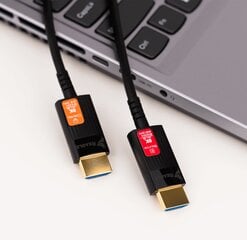 REAGLE HDMI 2.1 optinen 48Gbps AOC 8K 60HZ 4K 120HZ HDR kaapeli 5M hinta ja tiedot | Reagle Tietokoneet ja pelaaminen | hobbyhall.fi