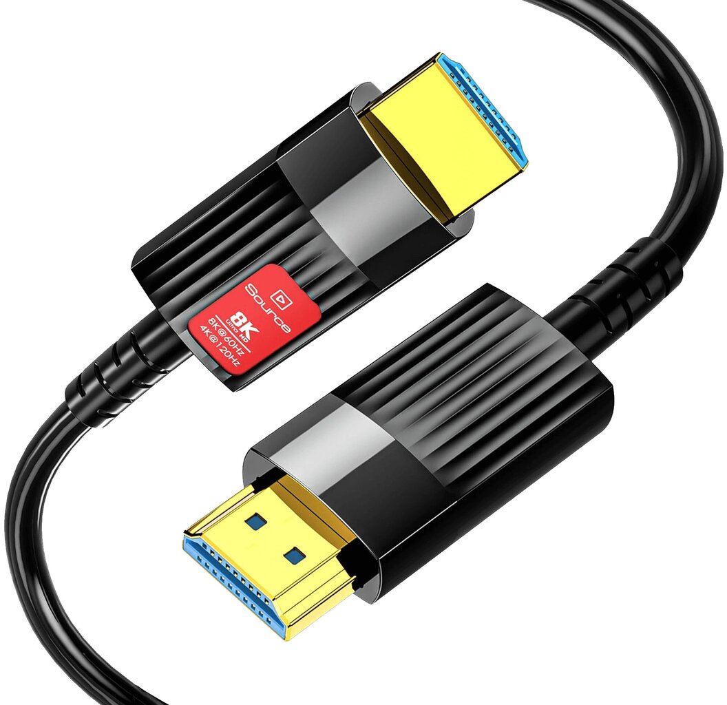 REAGLE HDMI 2.1 Optinen 48Gbps AOC 8K 60HZ 4K 120HZ HDR-kaapeli 15M hinta ja tiedot | Koteloiden lisätarvikkeet | hobbyhall.fi