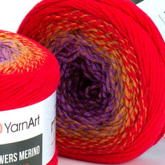 Neulelanka YarnArt Flowers Merino 225g, 590 metriä, väri 541 hinta ja tiedot | YarnArt Koulutarvikkeet | hobbyhall.fi