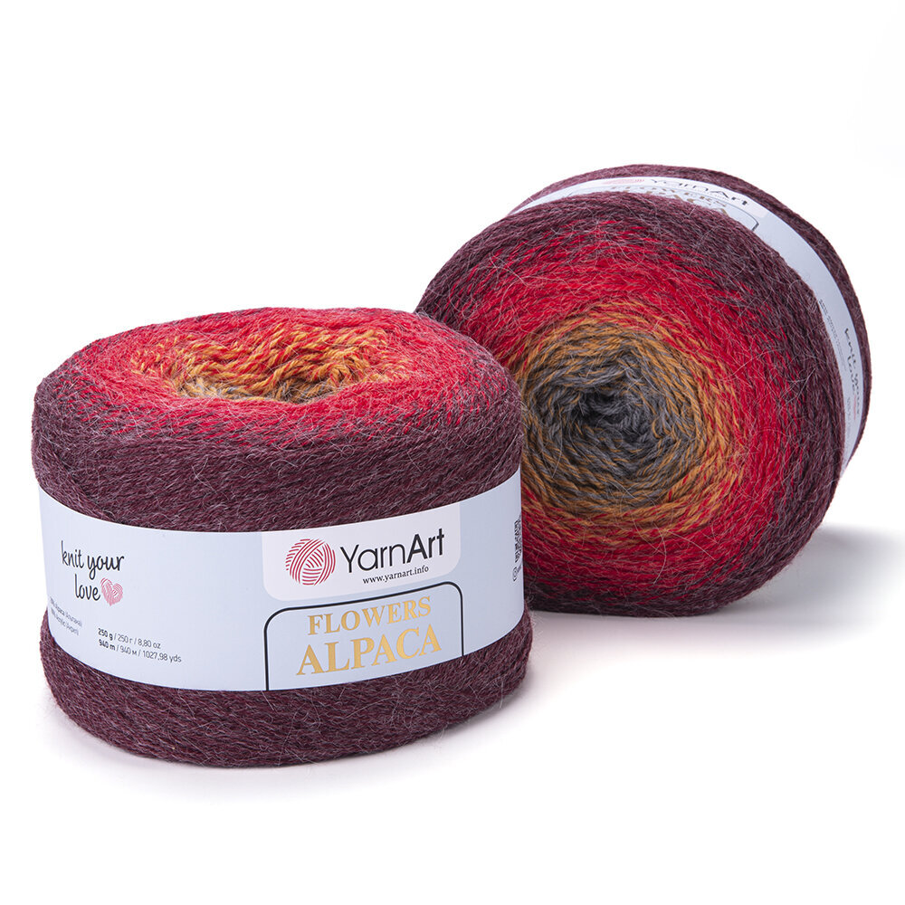 Neulelanka YarnArt Flowers Alpaca 250g, 940 metriä, väri 409 hinta ja tiedot | Neulomistarvikkeet | hobbyhall.fi