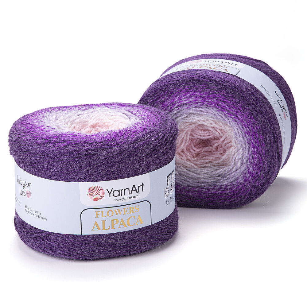 Neulelanka YarnArt Flowers Alpaca 250g, 940 metriä, väri 409 hinta ja tiedot | Neulomistarvikkeet | hobbyhall.fi