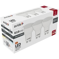 Avide LED-lamppu 7W GU10 3000K 3 kpl hinta ja tiedot | Lamput | hobbyhall.fi