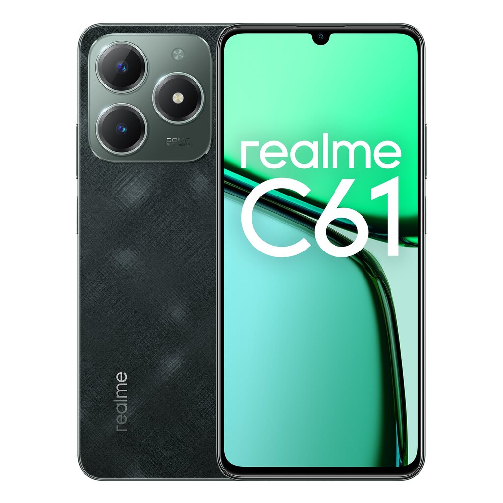 Realme C61 6/256GB Dark Green hinta ja tiedot | Matkapuhelimet | hobbyhall.fi