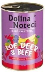 Dolina Noteci Premium SuperFood hirven- ja naudanlihaa, 6x400 g hinta ja tiedot | Koiran märkäruoka | hobbyhall.fi