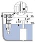 Vedenottomekanismi Geberit Type 380 3/8" ja 1/2" 281.004.00.1 hinta ja tiedot | WC-istuimen lisätarvikkeet | hobbyhall.fi