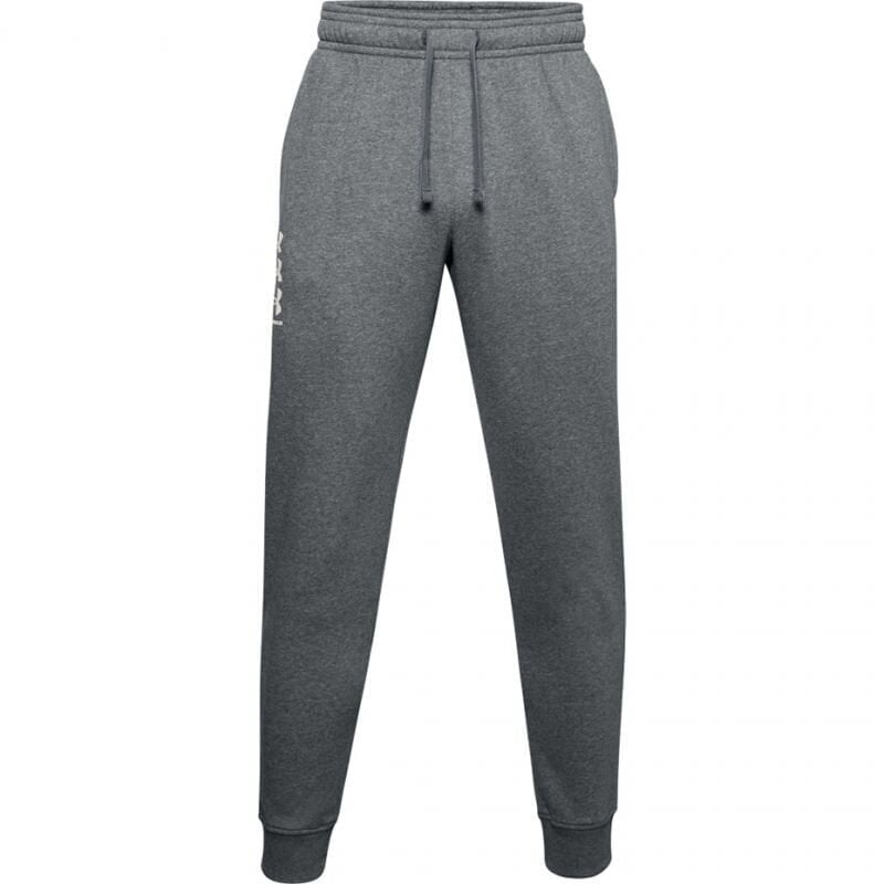 Miesten urheiluhousut Under Armour Rival Fleece 3Logo Jogger Pants M 1357 131 012, harmaa hinta ja tiedot | Miesten urheiluvaatteet | hobbyhall.fi