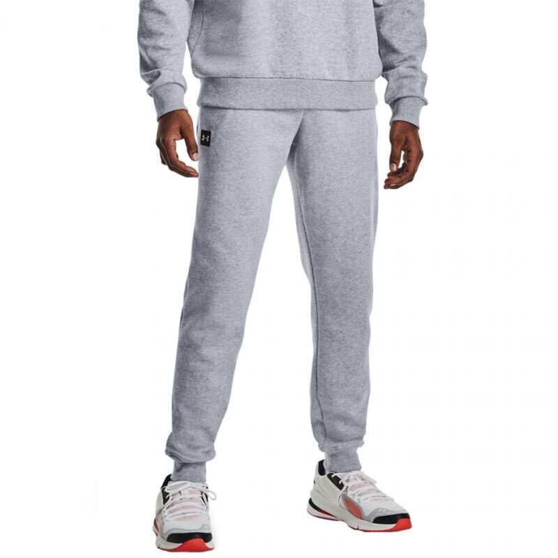 Miesten urheiluhousut Under Armour Rival Fleece Jogger M 1357 128 011, harmaa hinta ja tiedot | Miesten urheiluvaatteet | hobbyhall.fi