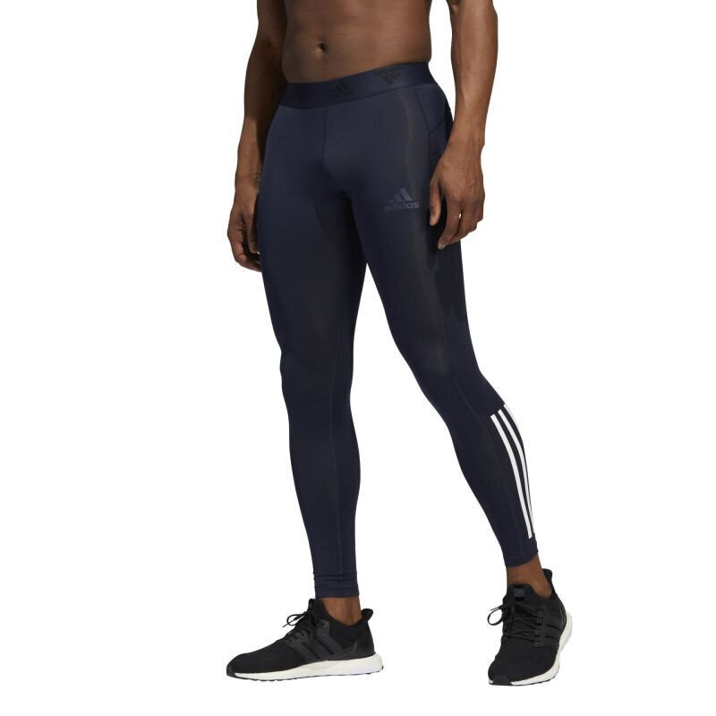 Miesten urheilusukkahousut Adidas Techfit 3-Stripes pitkät sukkahousut M HE4586, sininen hinta ja tiedot | Miesten urheiluvaatteet | hobbyhall.fi