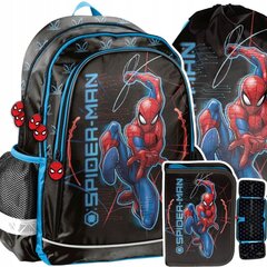 Koulureppu tarvikkeineen Paso Spiderman SP23PA-081, 3 osaa hinta ja tiedot | Koulureput ja -laukut | hobbyhall.fi