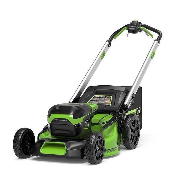 Akkukäyttöinen itseliikkuva ruohonleikkuri Greenworks GD60LM51SPK4, akulla ja laturilla hinta ja tiedot | Ruohotrimmerit | hobbyhall.fi