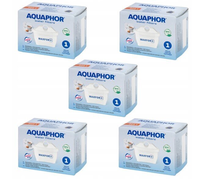 Aquaphor Maxfor+, 5 kpl. hinta ja tiedot | Veden suodatinkannut ja suodattimet | hobbyhall.fi