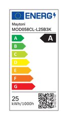 Maytoni Moderni kattovalaisin Rim MOD058CL-L25B3K Musta hinta ja tiedot | Kattovalaisimet | hobbyhall.fi