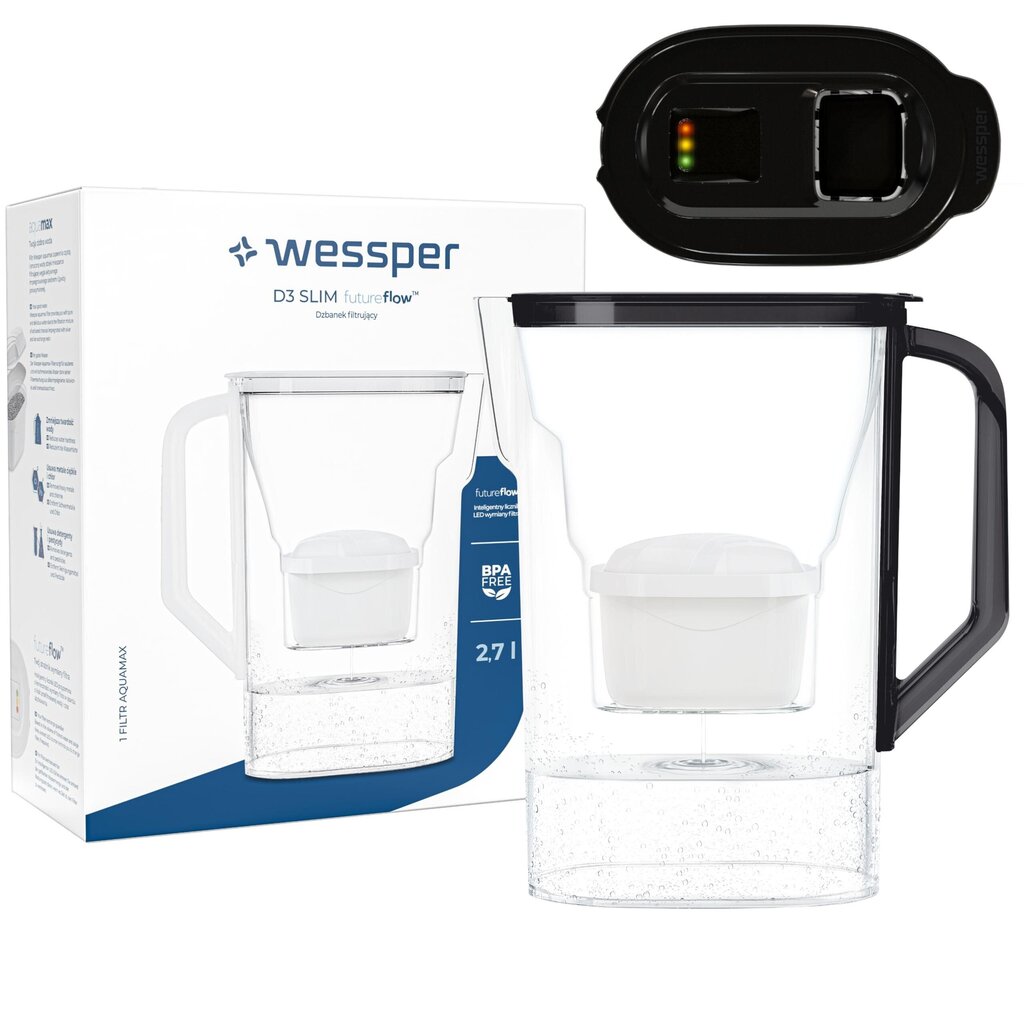 Wessper D3 Slim FutureFlow, 1 kpl. hinta ja tiedot | Veden suodatinkannut ja suodattimet | hobbyhall.fi