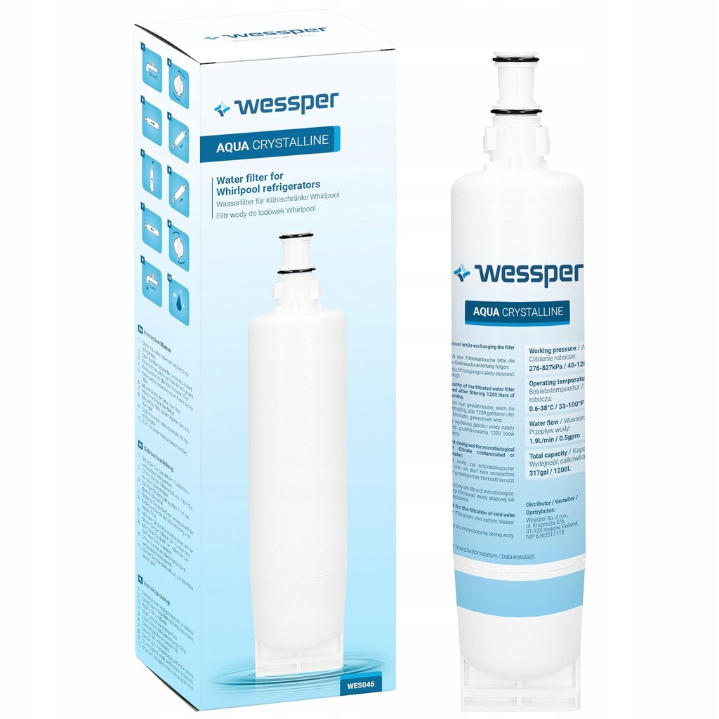 Wessper Aqua Crystalline, 1 kpl. hinta ja tiedot | Veden suodatinkannut ja suodattimet | hobbyhall.fi