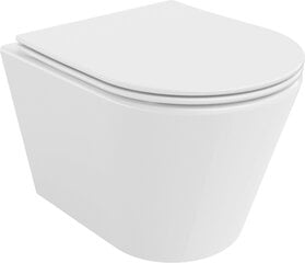 WC-istuin Mexen Rico Rimless Slim Duroplast hitaasti laskeutuvalla kannella, White hinta ja tiedot | WC-istuimet | hobbyhall.fi