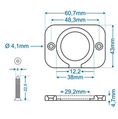 Asennuskehys 1 upotettavalle lisävarusteelle hinta ja tiedot | Kaapelit ja adapterit | hobbyhall.fi