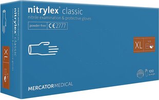 Nitriilikäsineet MERCATOR Nitrylex Classic XL, 100 kpl. hinta ja tiedot | Työkäsineet | hobbyhall.fi