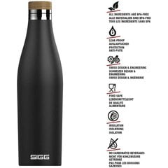 Drinker Sigg Meridian Black, 500 ml hinta ja tiedot | Juomapullot | hobbyhall.fi