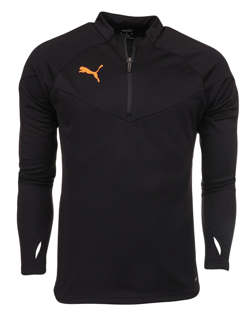 Miesten neulepusero Puma individualFinal 1/4 Zip Training 657950 45, musta hinta ja tiedot | Miesten puserot ja hupparit | hobbyhall.fi