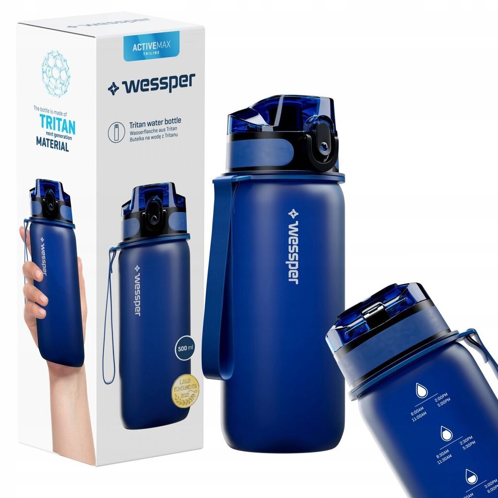 Vedenkeitin Wessper Activemax Triline, 0,5l hinta ja tiedot | Juomapullot | hobbyhall.fi