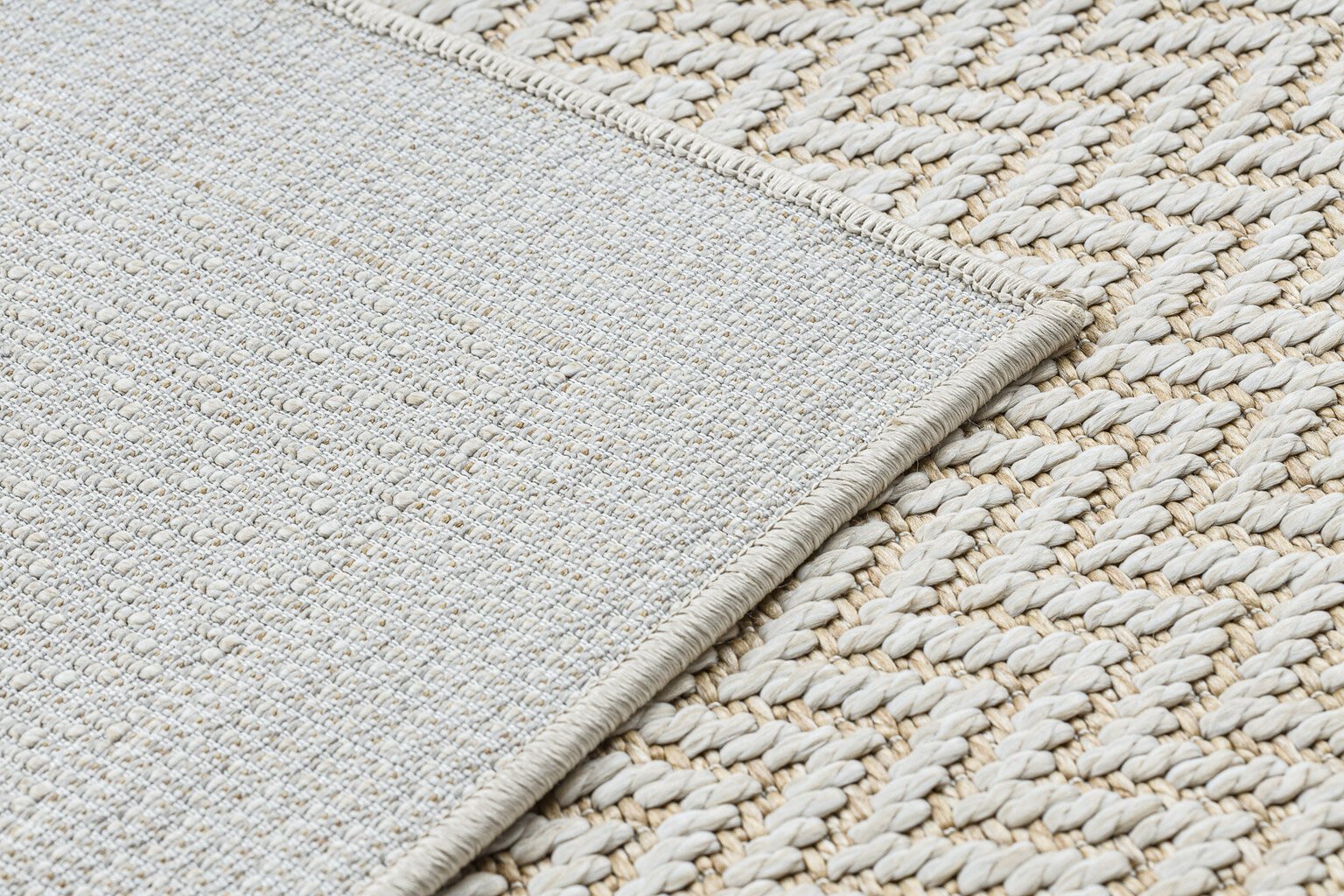 Matto ORIGI 3726 kerma - Zigzag litteä SISAL - nauha hinta ja tiedot | Isot matot | hobbyhall.fi