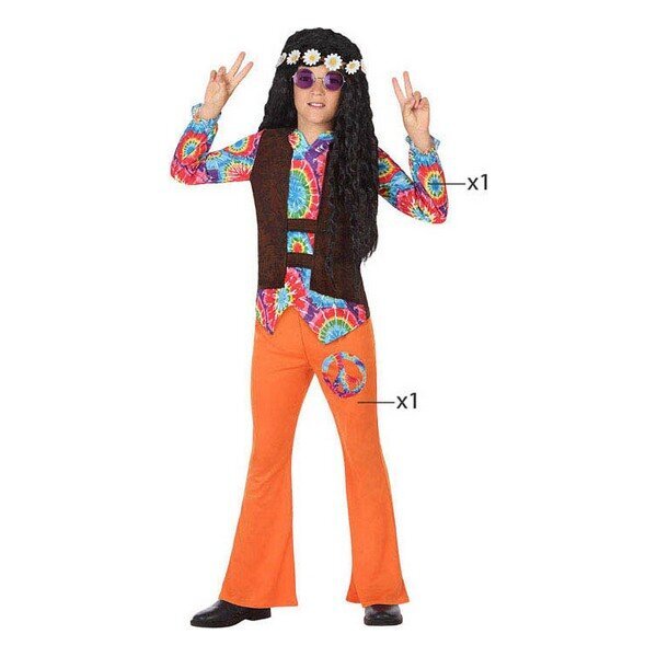 Puku lapsille Hippie Orange hinta ja tiedot | Naamiaisasut | hobbyhall.fi