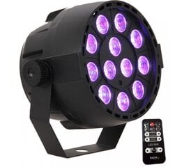 Ibiza PAR-MINI-RGB3 valotehoste 12x 3W RGB LED, musta hinta ja tiedot | Juhlakoristeet | hobbyhall.fi