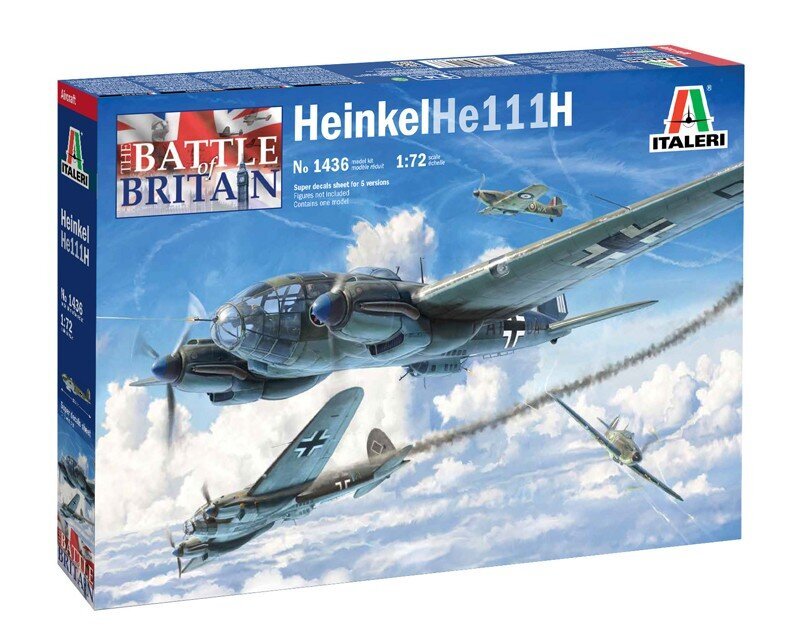 Italeri muovimalli Heinkel He 111H Battle of Britain 80. hinta ja tiedot | Pienoismallit | hobbyhall.fi